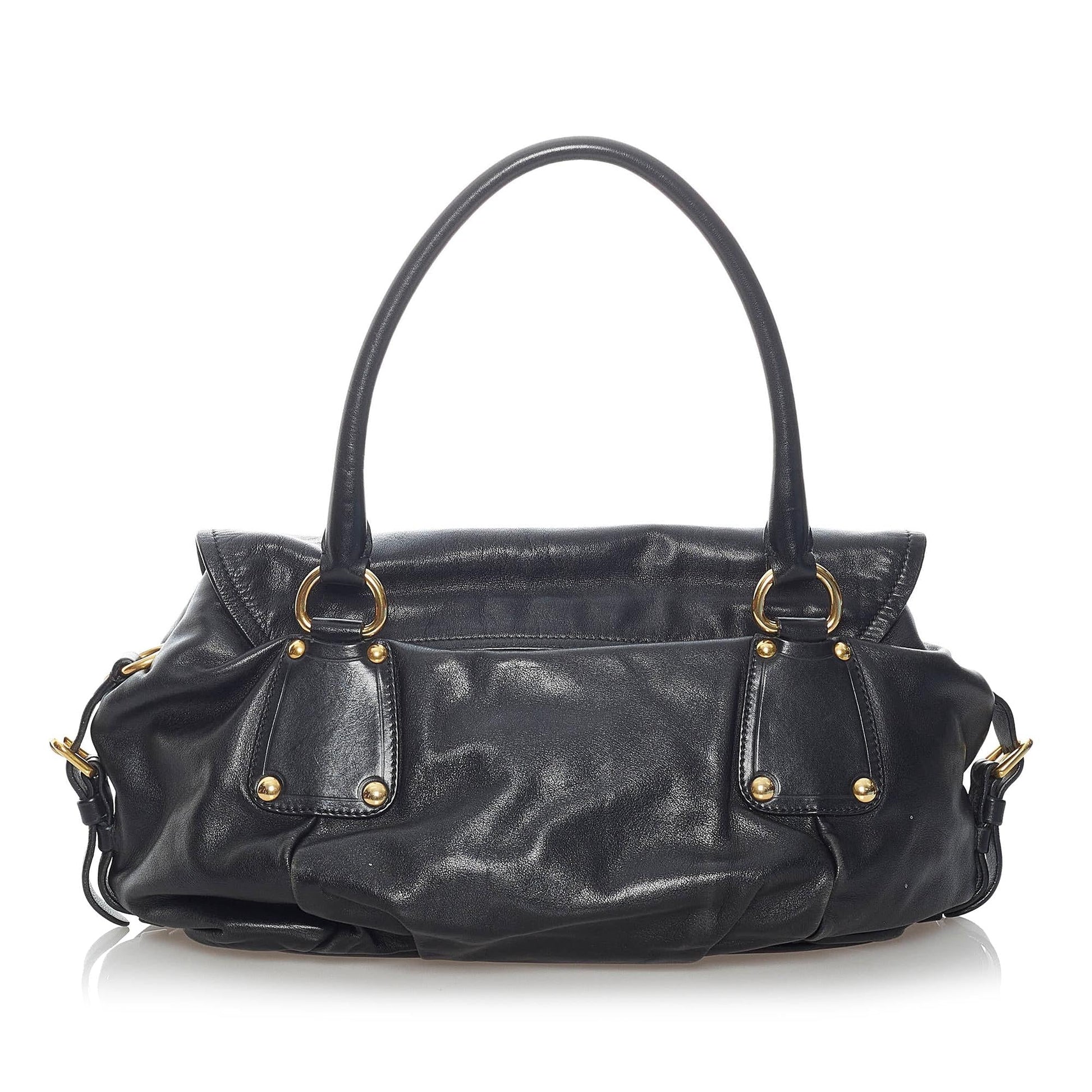 Prada Leather Satchel (SHG-31253)