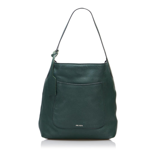 Prada Leather Shoulder Bag (SHG-zTqKtv)
