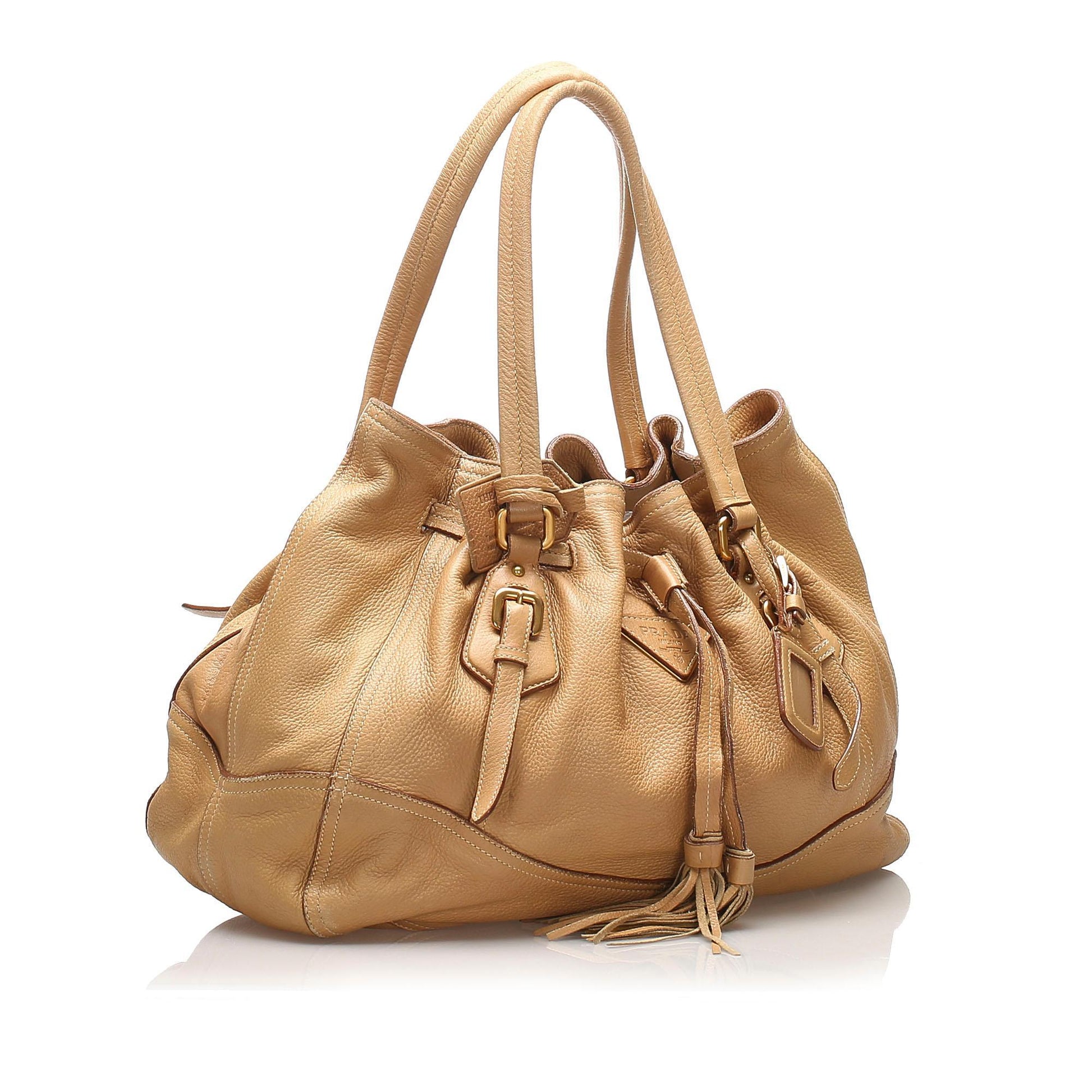 Prada Leather Tassel Tote Bag  