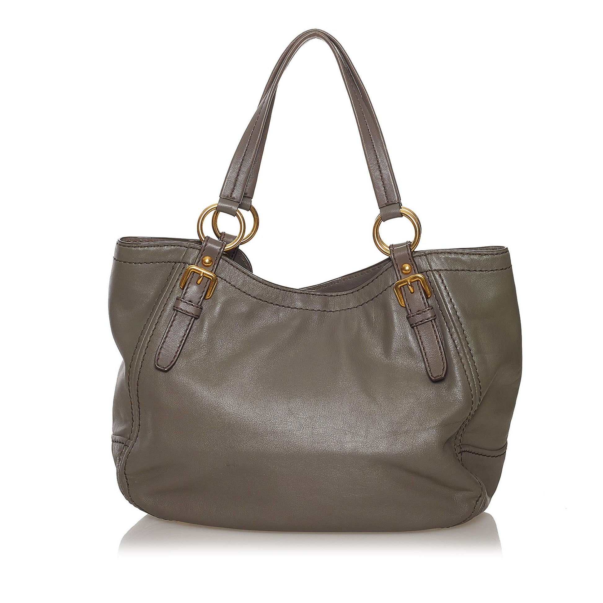 Prada Leather Tote Bag (SHG-33663)