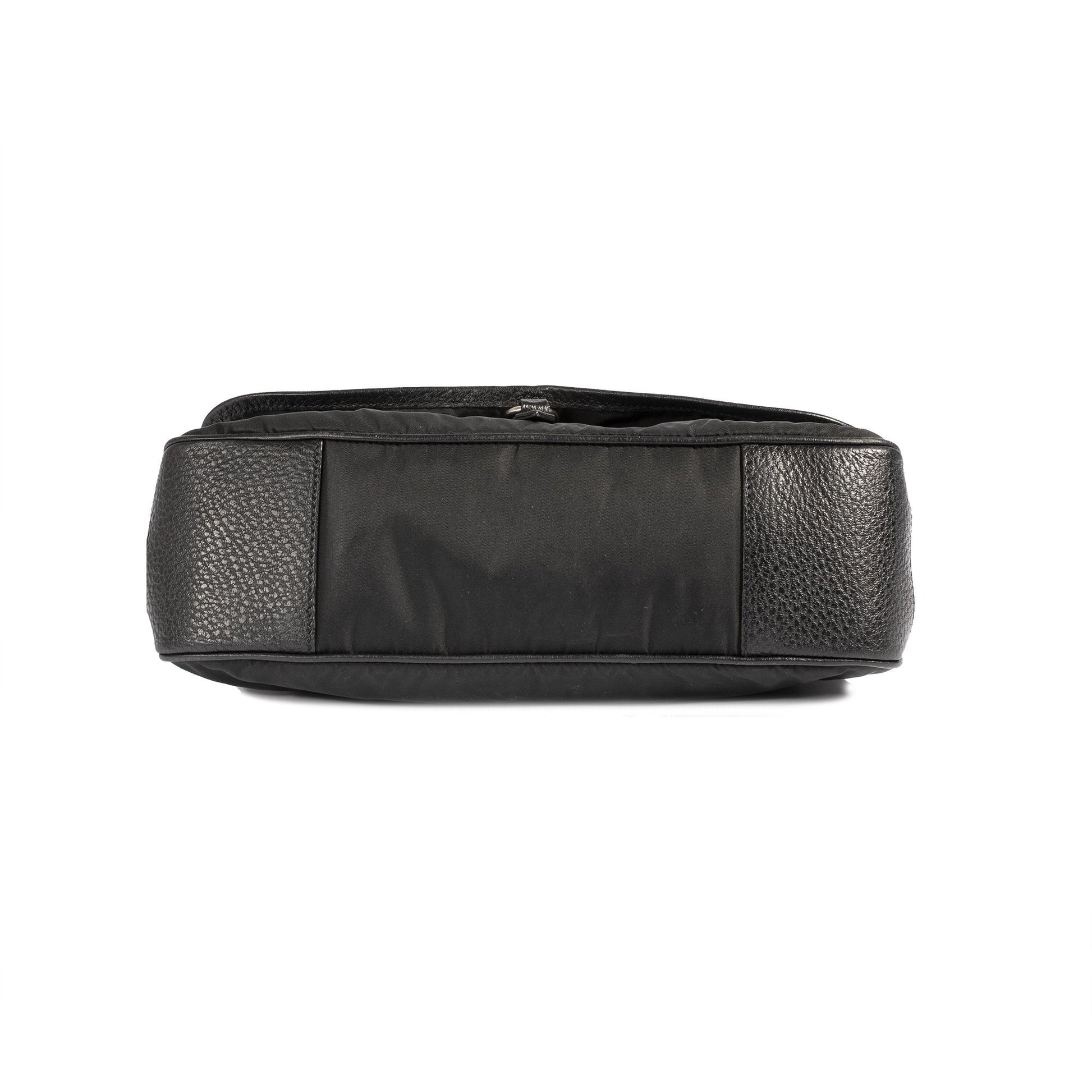 Prada Leather-Trimmed Tessuto Nylon Vien Bag