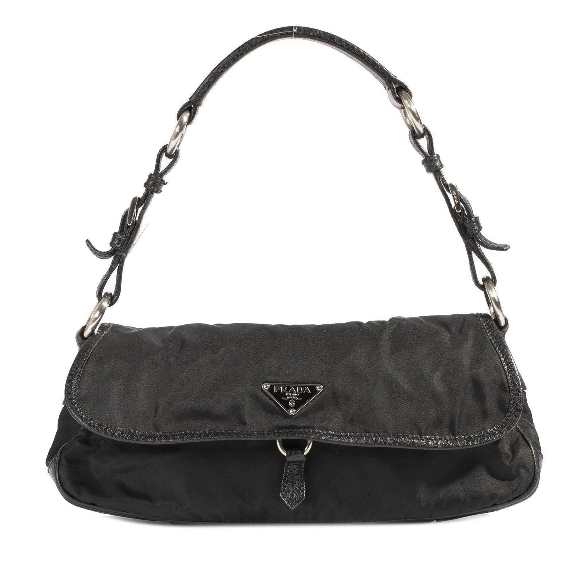 Prada Leather-Trimmed Tessuto Nylon Vien Bag