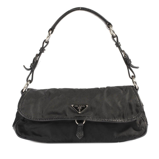 Prada Leather-Trimmed Tessuto Nylon Vien Bag