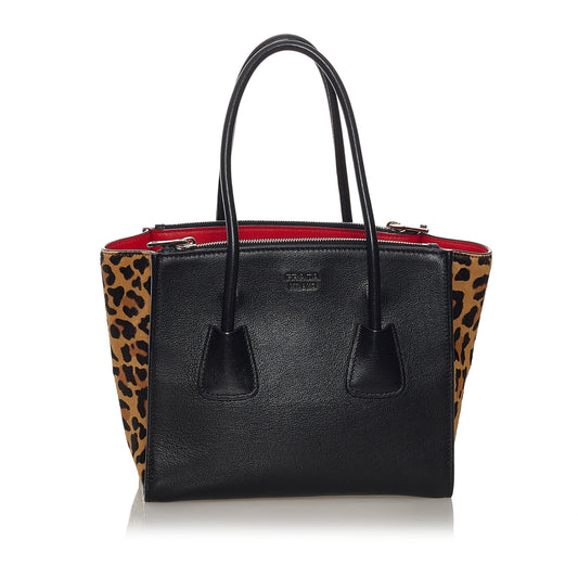 Prada Leather Twin Pocket Satchel (SHG-34073)