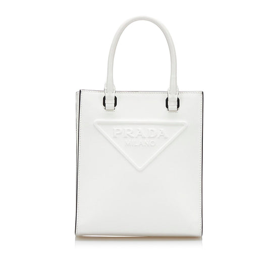Prada Logo Embossed Mini Tote (SHG-36423)