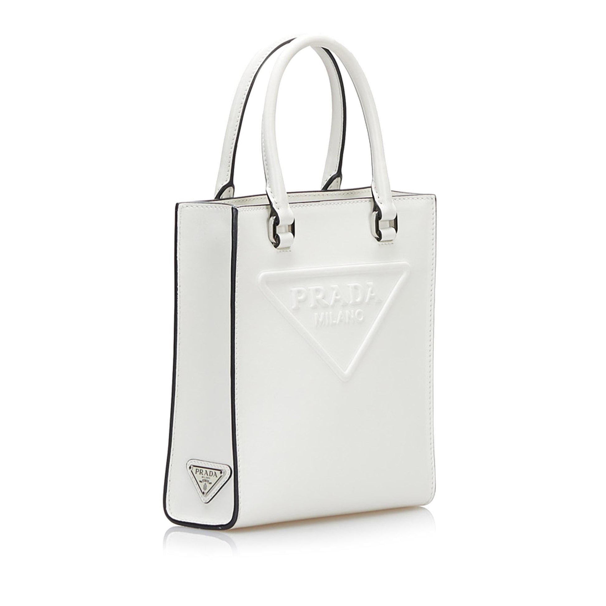 Prada Logo Embossed Mini Tote (SHG-36423)