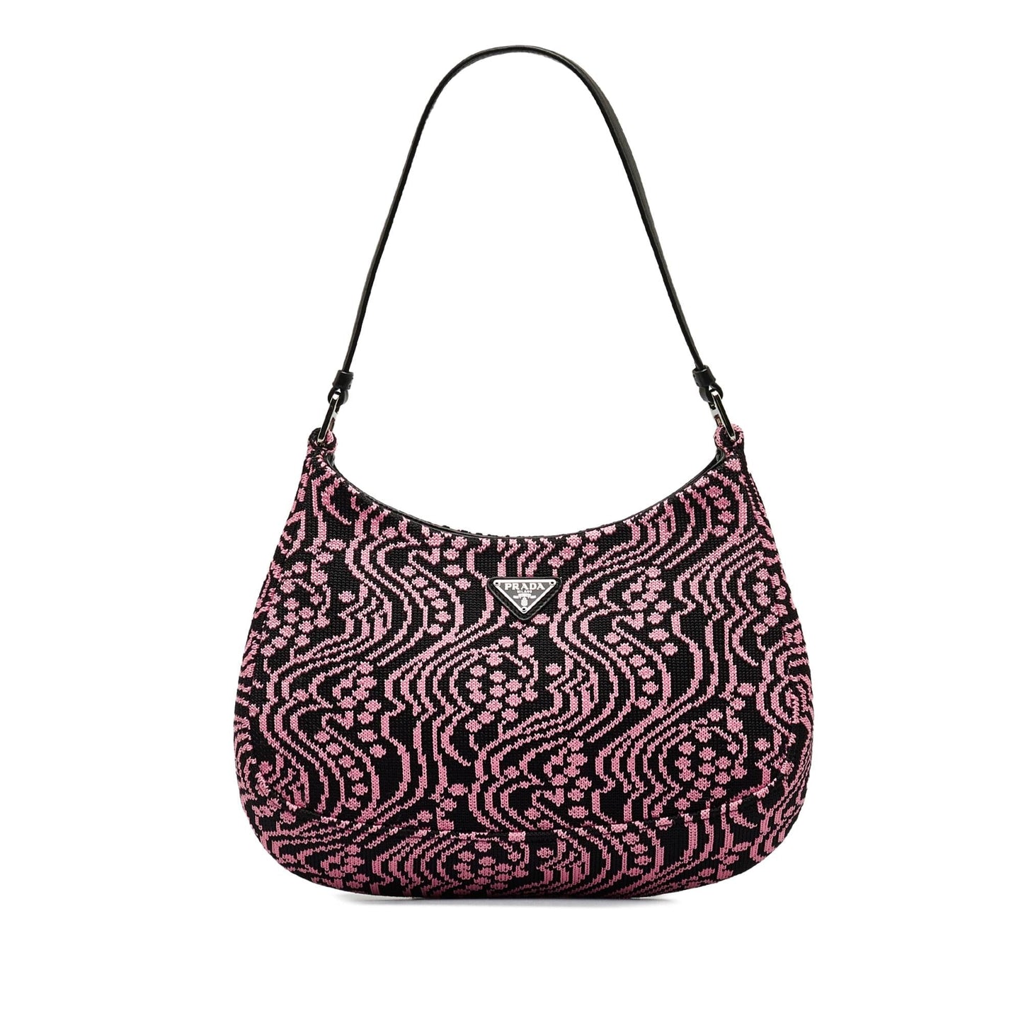 Prada Maglia Jacquard Knit Cleo Bag