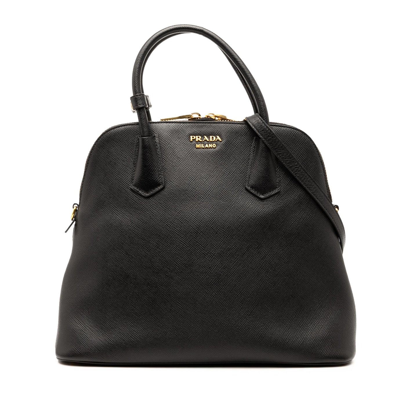 Prada Medium Saffiano Cuir Dome Satchel