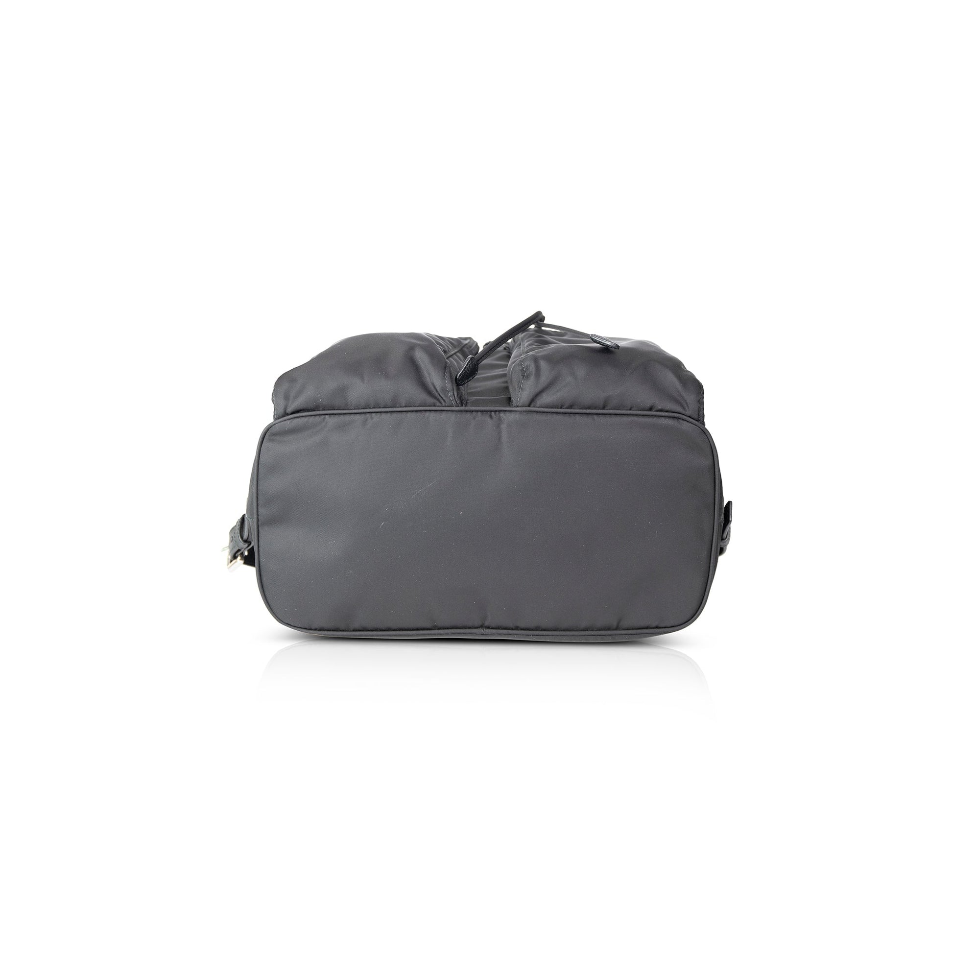 Prada Medium Saffiano Leather-Trimmed Tessuto Nylon Backpack