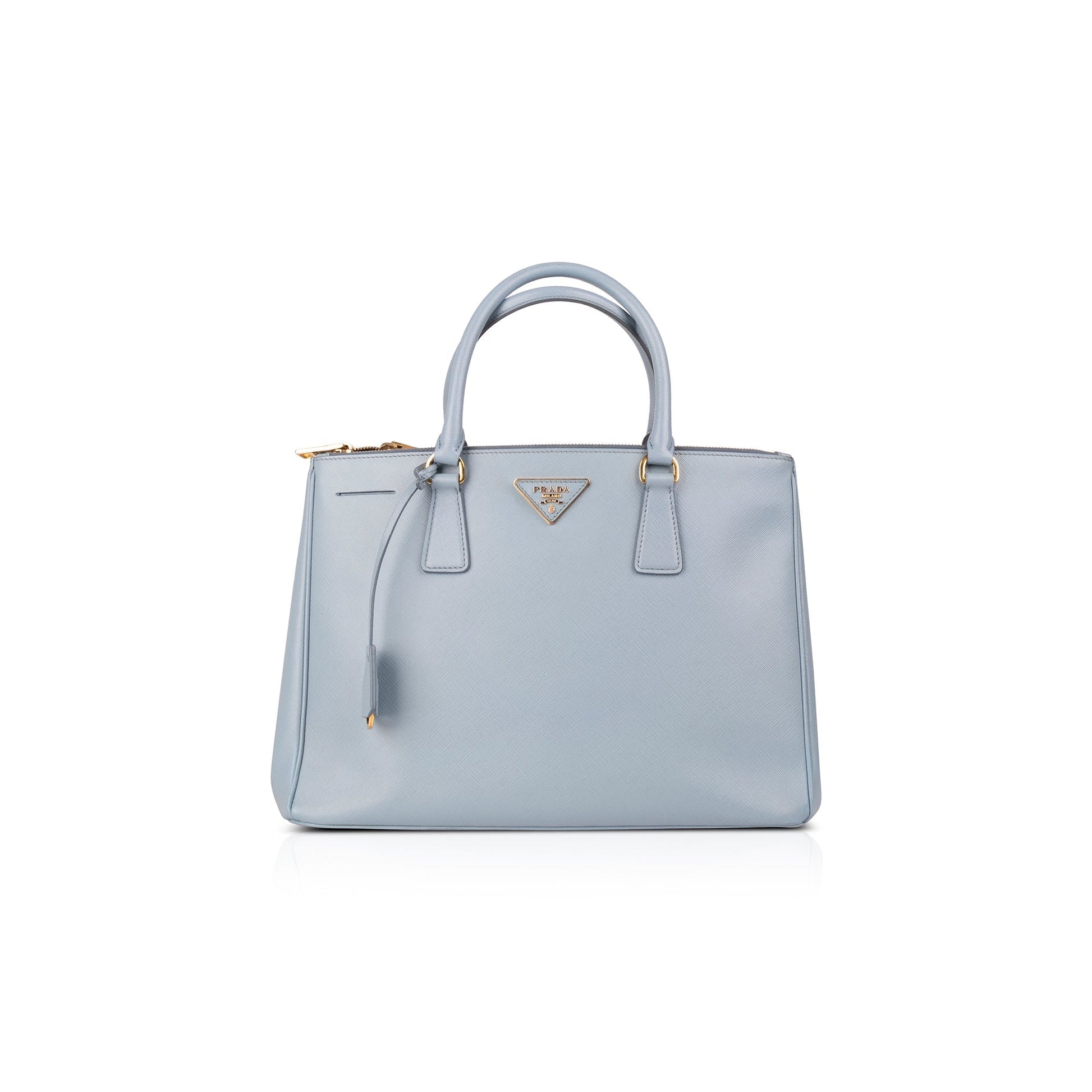 Prada Medium Saffiano Lux Double Zip Galleria Tote