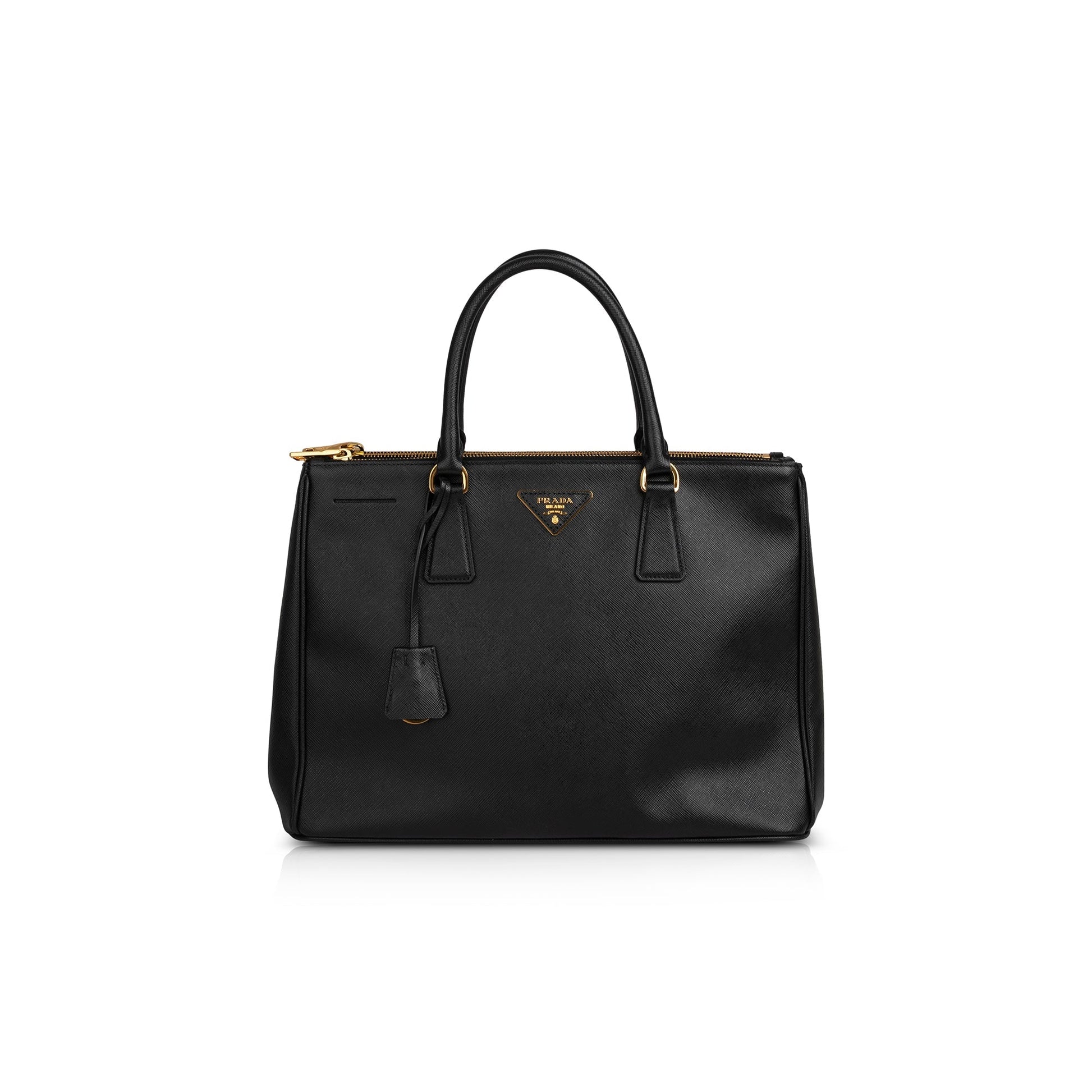 Prada Medium Saffiano Lux Double Zip Galleria Tote