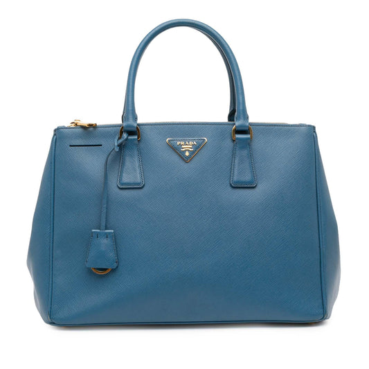 Prada Medium Saffiano Lux Galleria Double Zip Satchel