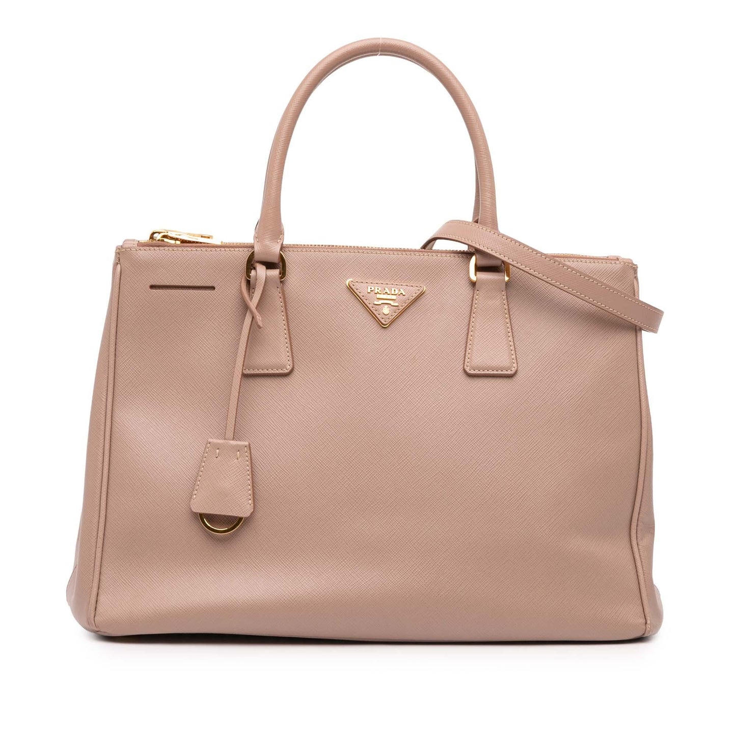 Prada Medium Saffiano Lux Galleria Double Zip Satchel