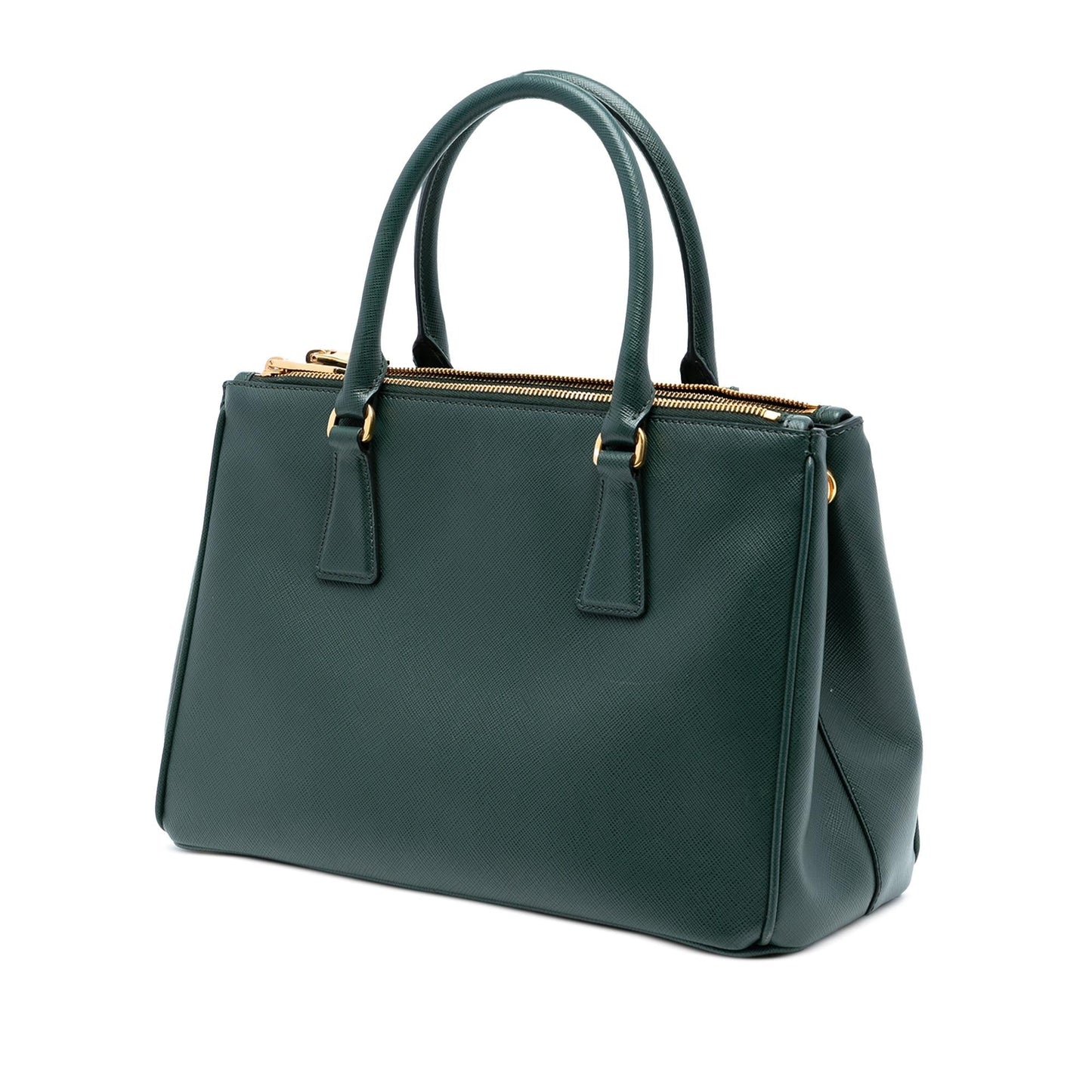 Prada Medium Saffiano Lux Galleria Double Zip Satchel