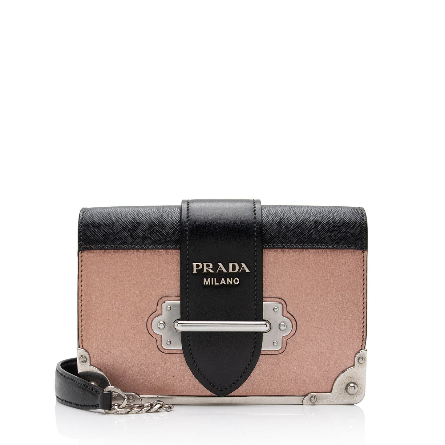 Prada Metallic Saffiano Cahier Shoulder Bag (SHF-r8TuA7)