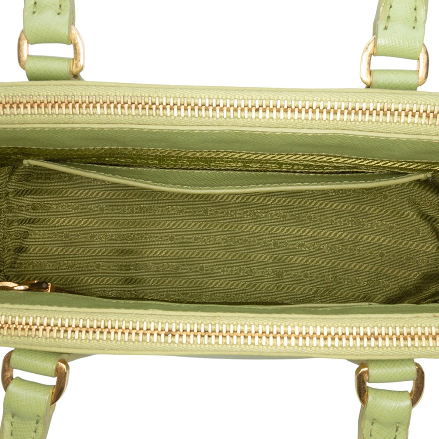 Prada Mini Saffiano Lux Galleria Double Zip Satchel