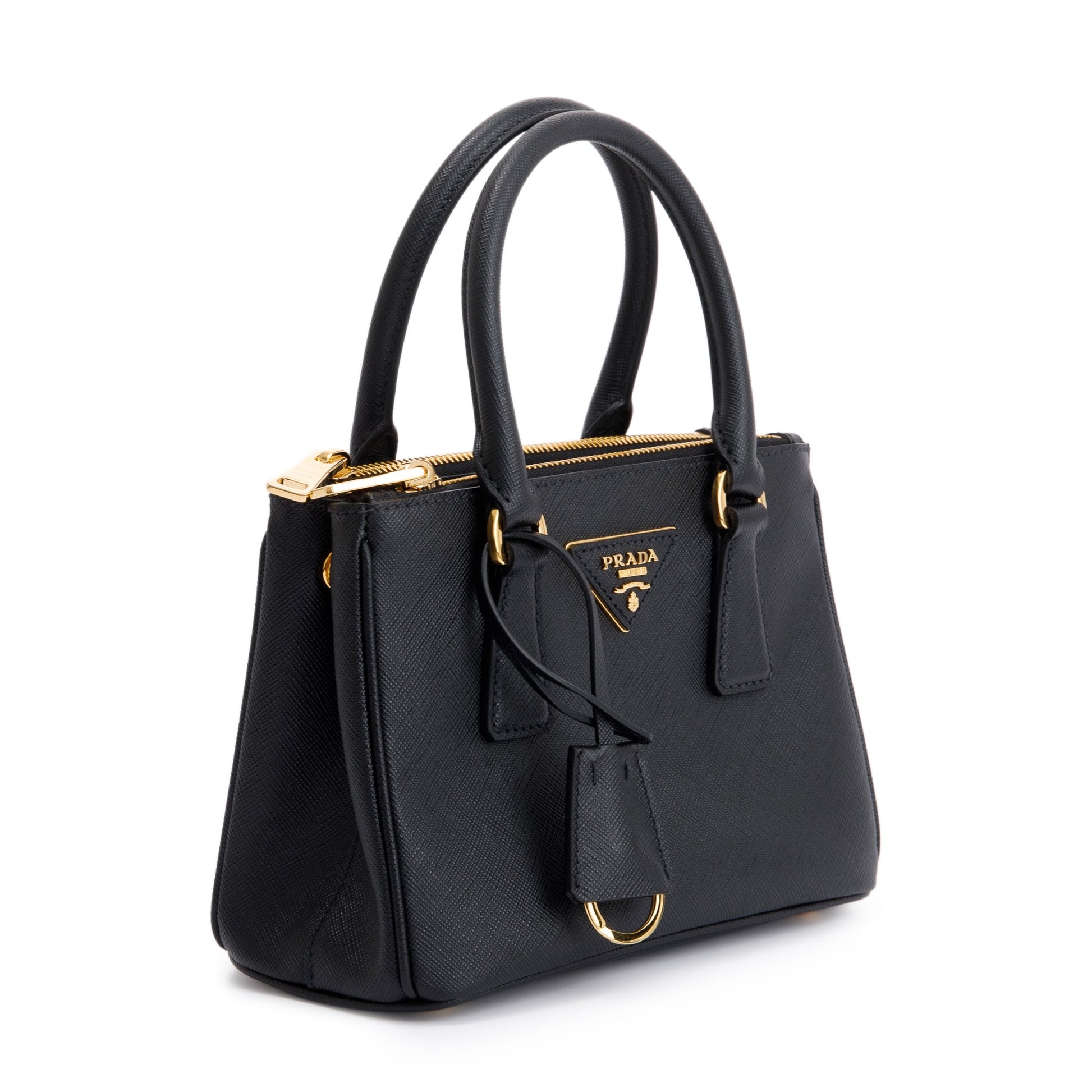 Prada Mini Saffiano Lux Galleria Double Zip Tote