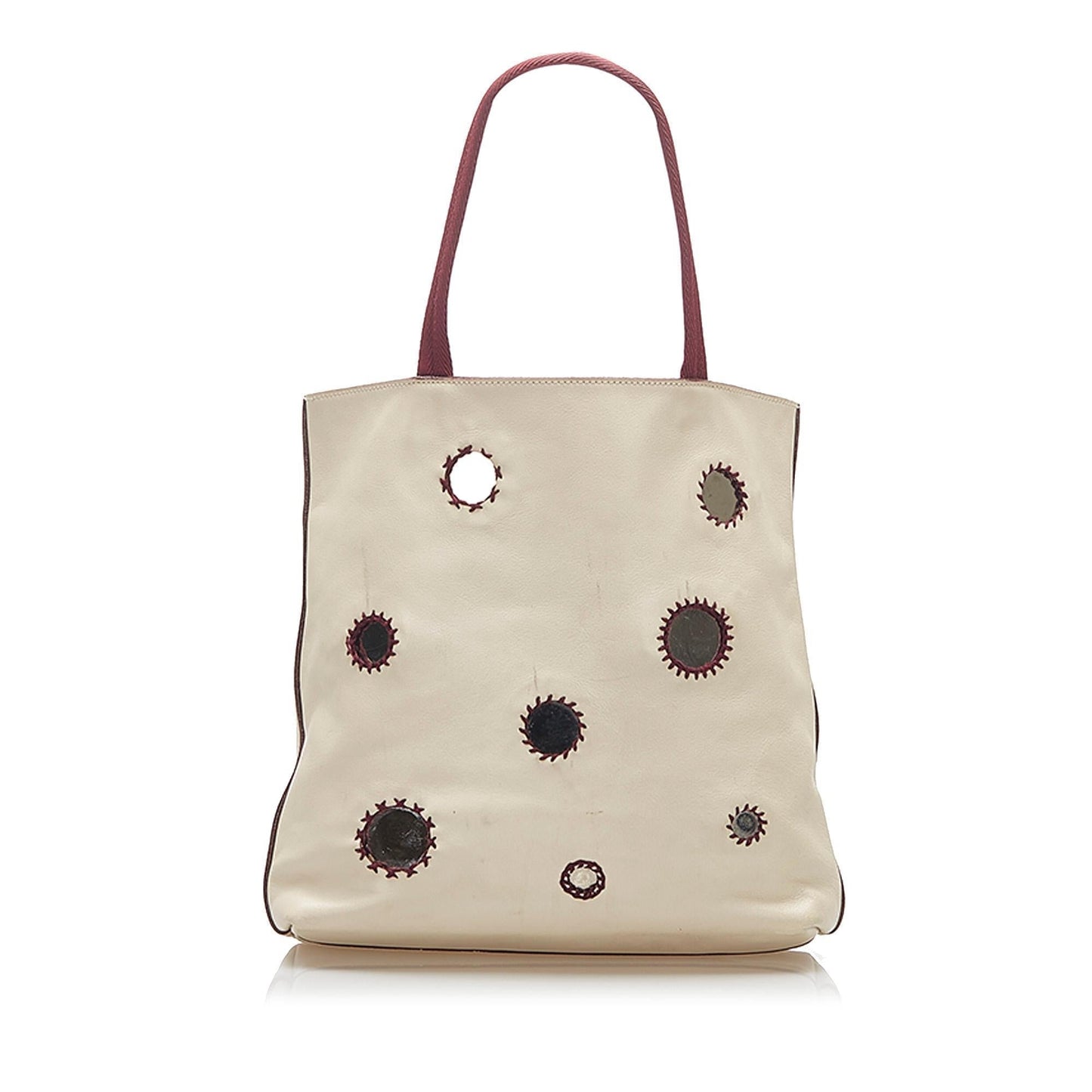 Prada Mirror Leather Tote Bag  