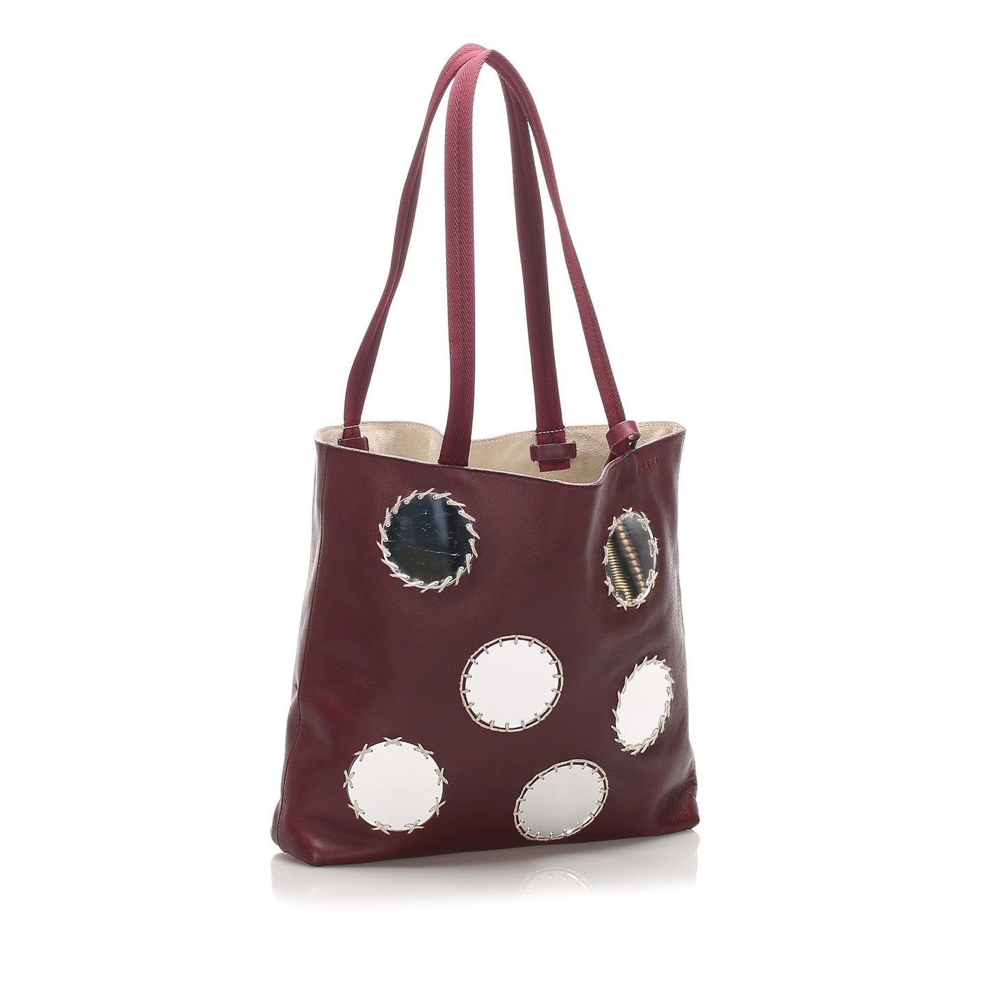 Prada Leather Mirror Tote  