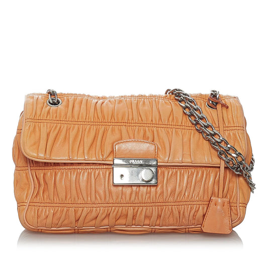 Prada Nappa Gaufre Sound Lock Crossbody Bag (SHG-30192)