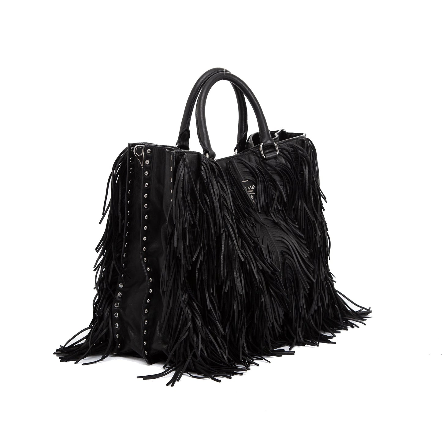 Prada Nappa Leather Fringe Tote