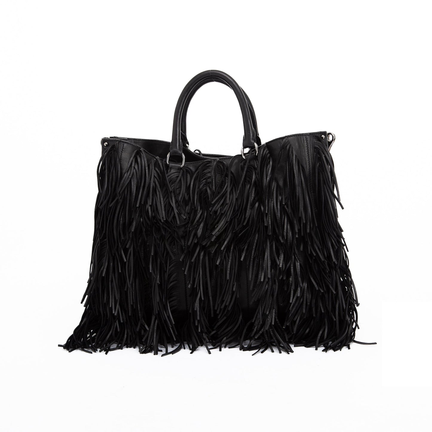 Prada Nappa Leather Fringe Tote