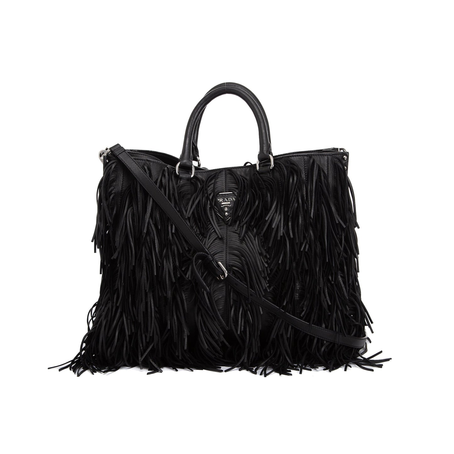 Prada Nappa Leather Fringe Tote