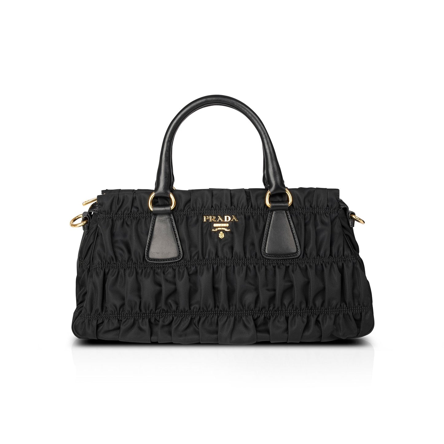 Prada Nappa-Trimmed Tessuto Gaufre Tote