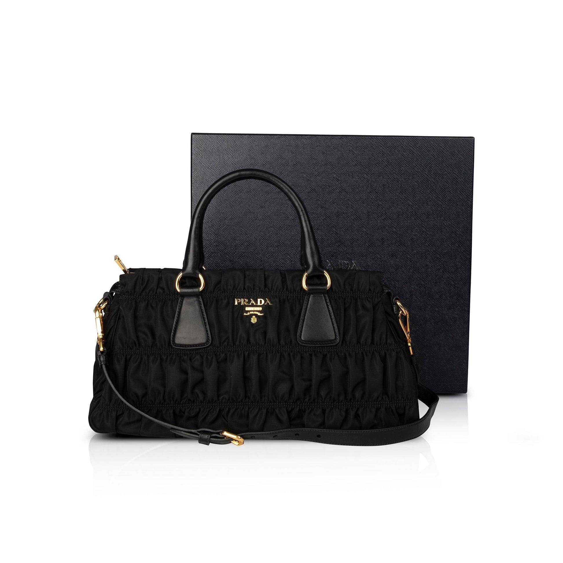 Prada Nappa-Trimmed Tessuto Gaufre Tote