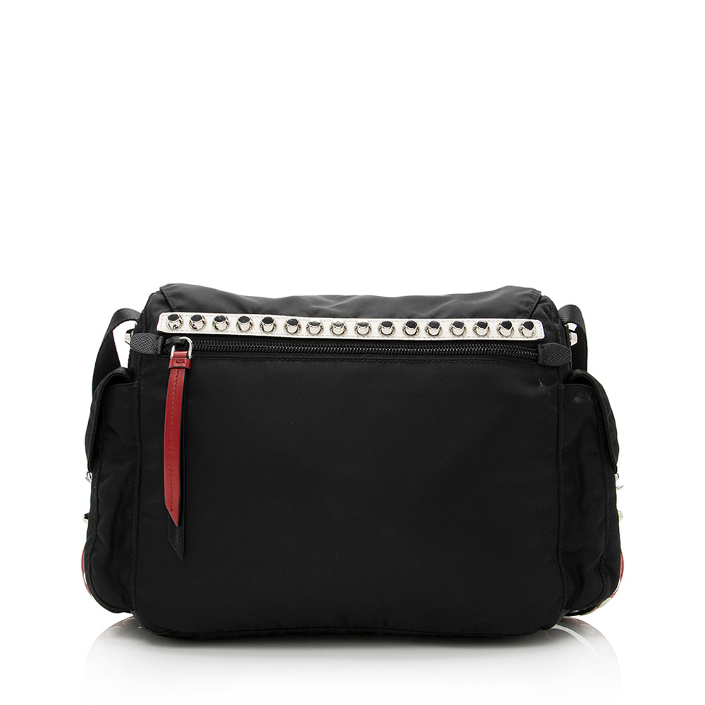 Prada New Vela Studded Messenger Bag - FINAL (SHF-21531)