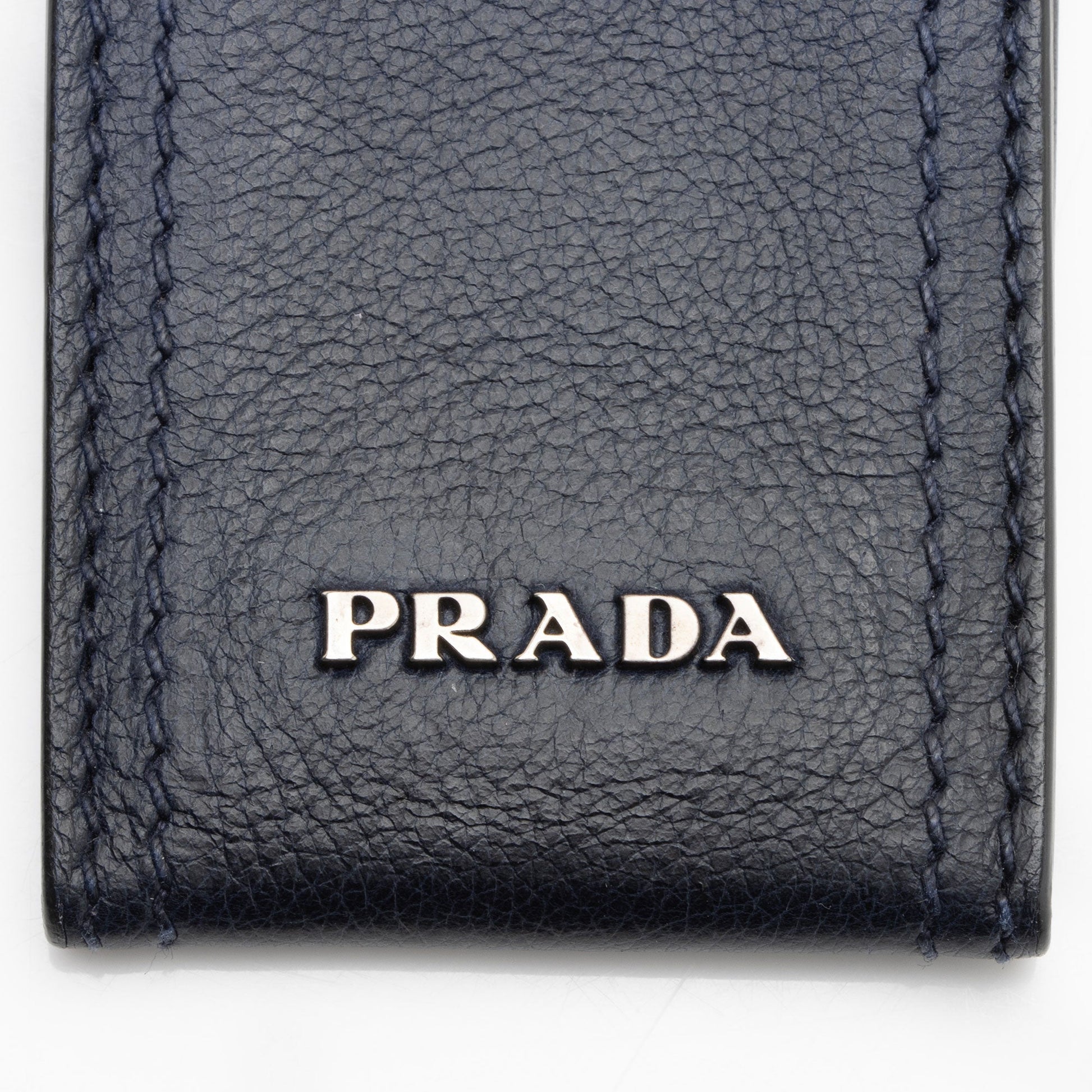 Prada Glace Calf Luggage Tag (SHF-L4NXx9) Luxury Handbag