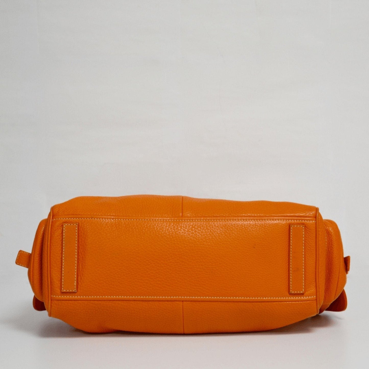 Prada Orange Side Pocket Vitello Daino Tote