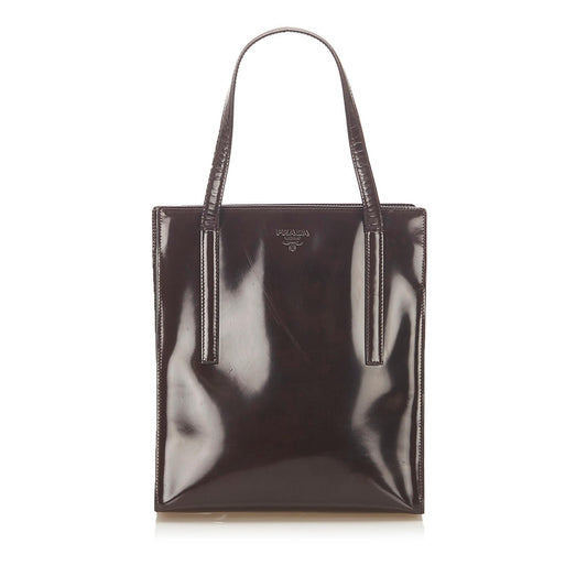 Prada Patent Leather Tote Bag  
