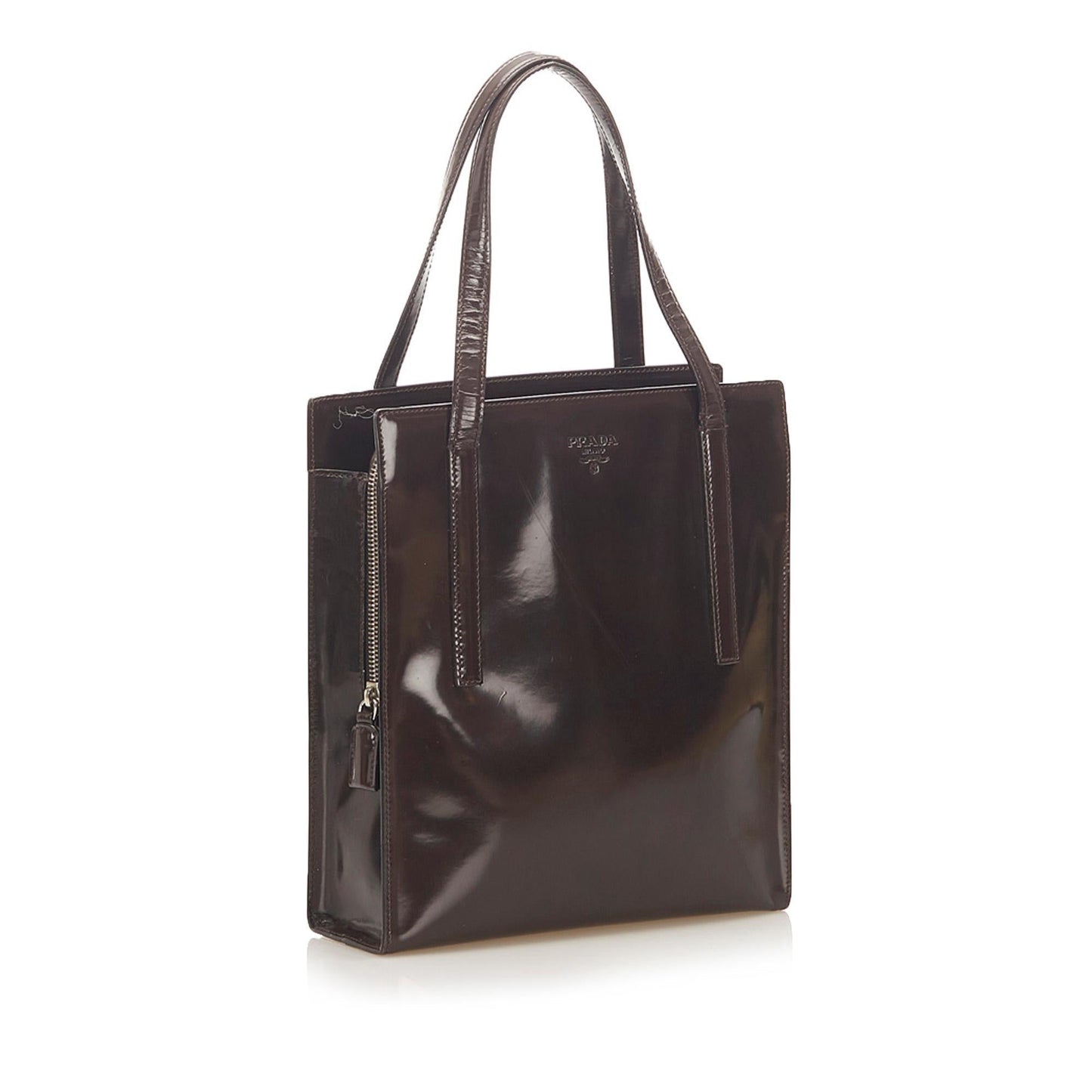 Prada Patent Leather Tote Bag  