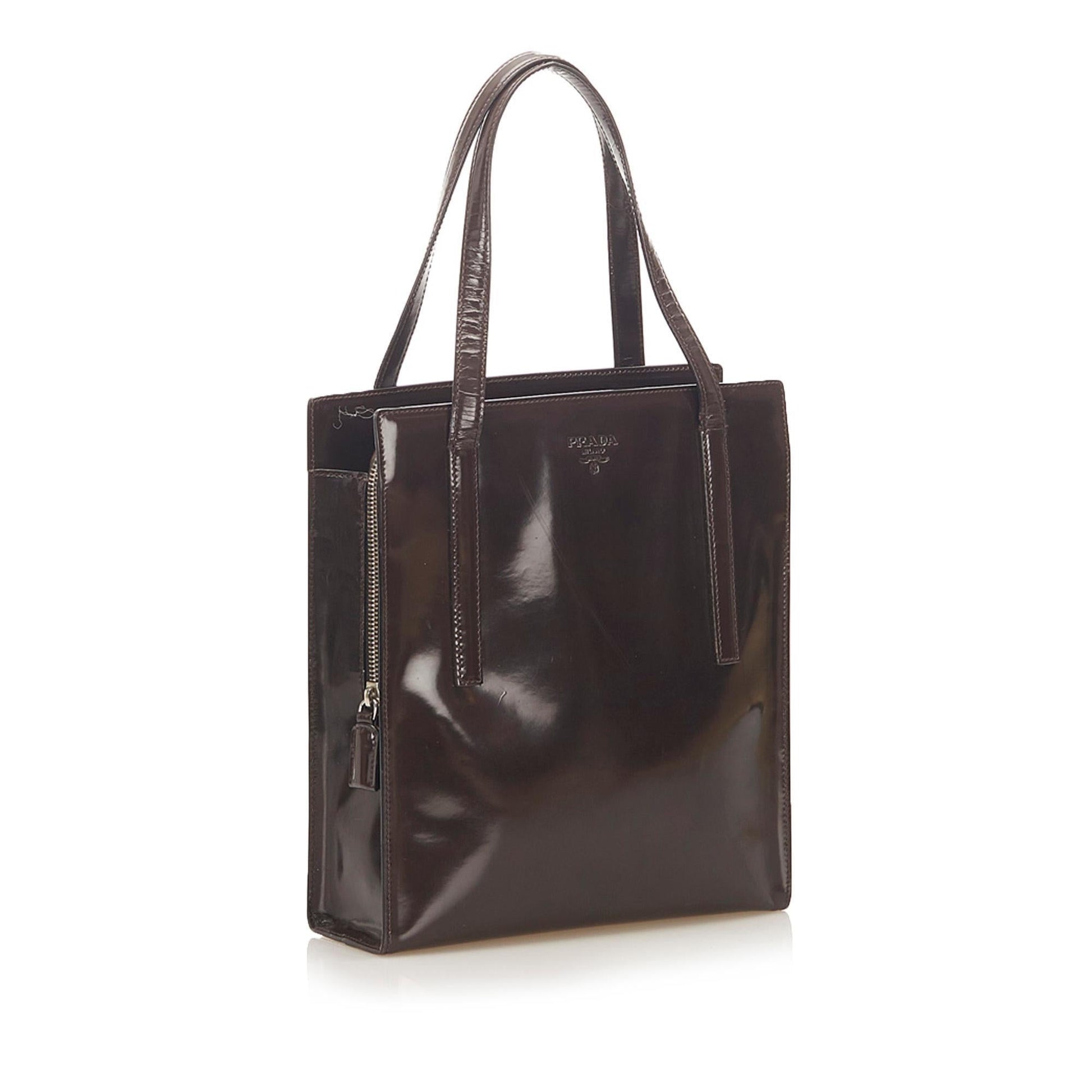 Prada Patent Leather Tote Bag  
