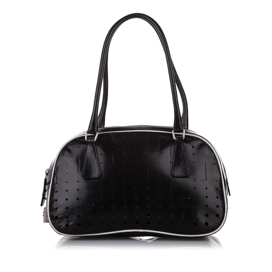Prada Perforated Leather Shoulder Bag (SHG-31510)