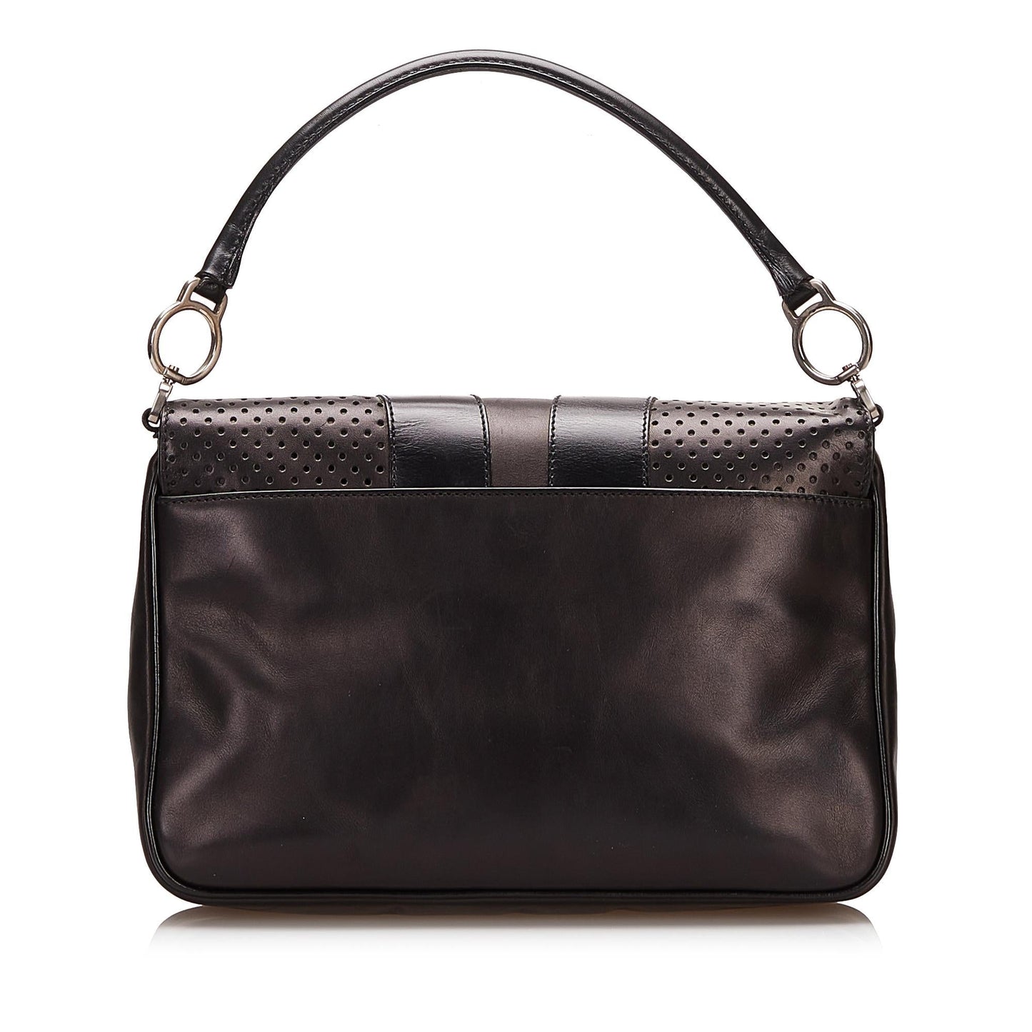 Prada Perforated Leather Top Handle Bag (SHG-35479)