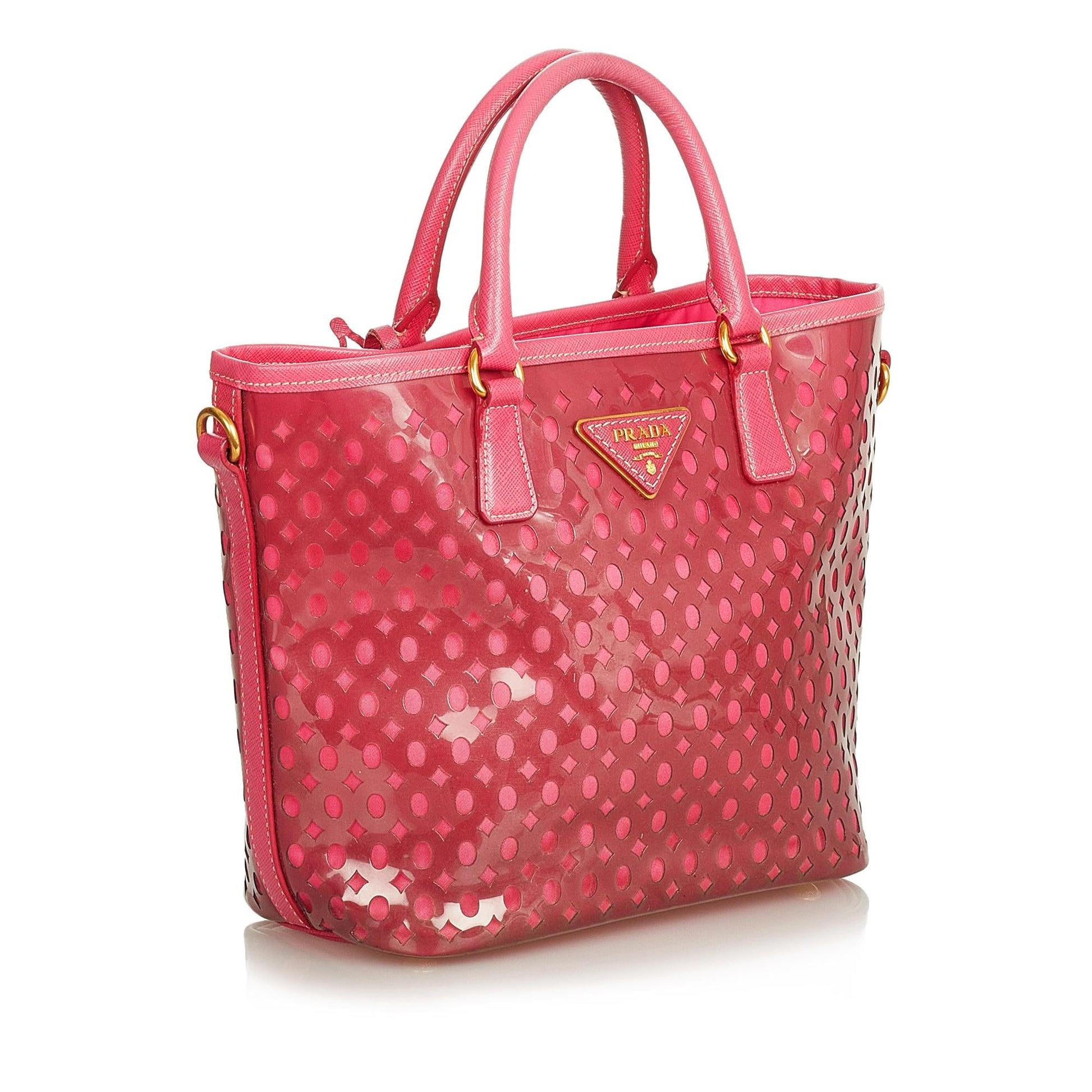 Prada Perforated Vinyl Satchel (SHG-25179)