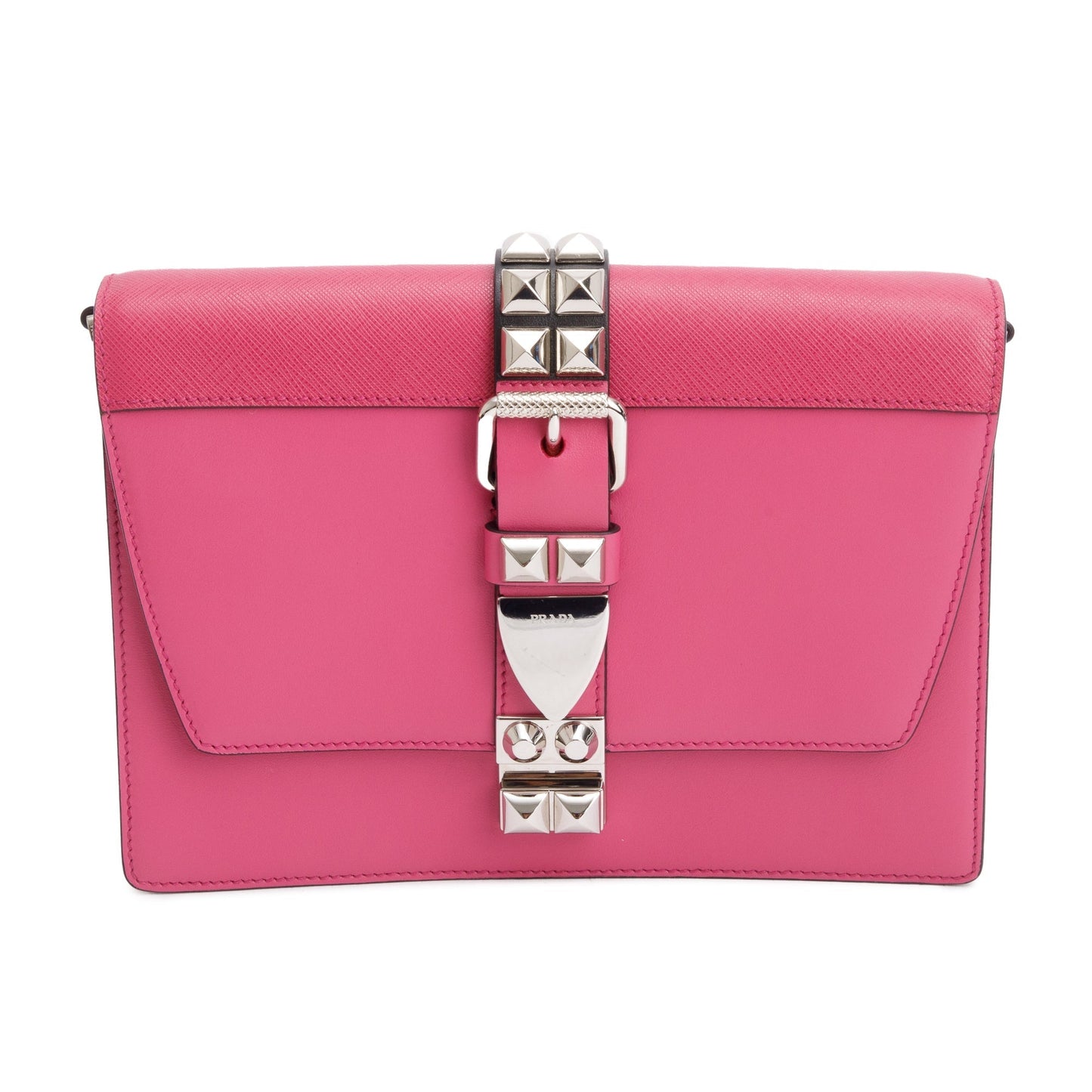 Prada Pink Saffiano City Calf Leather Elektra Bag