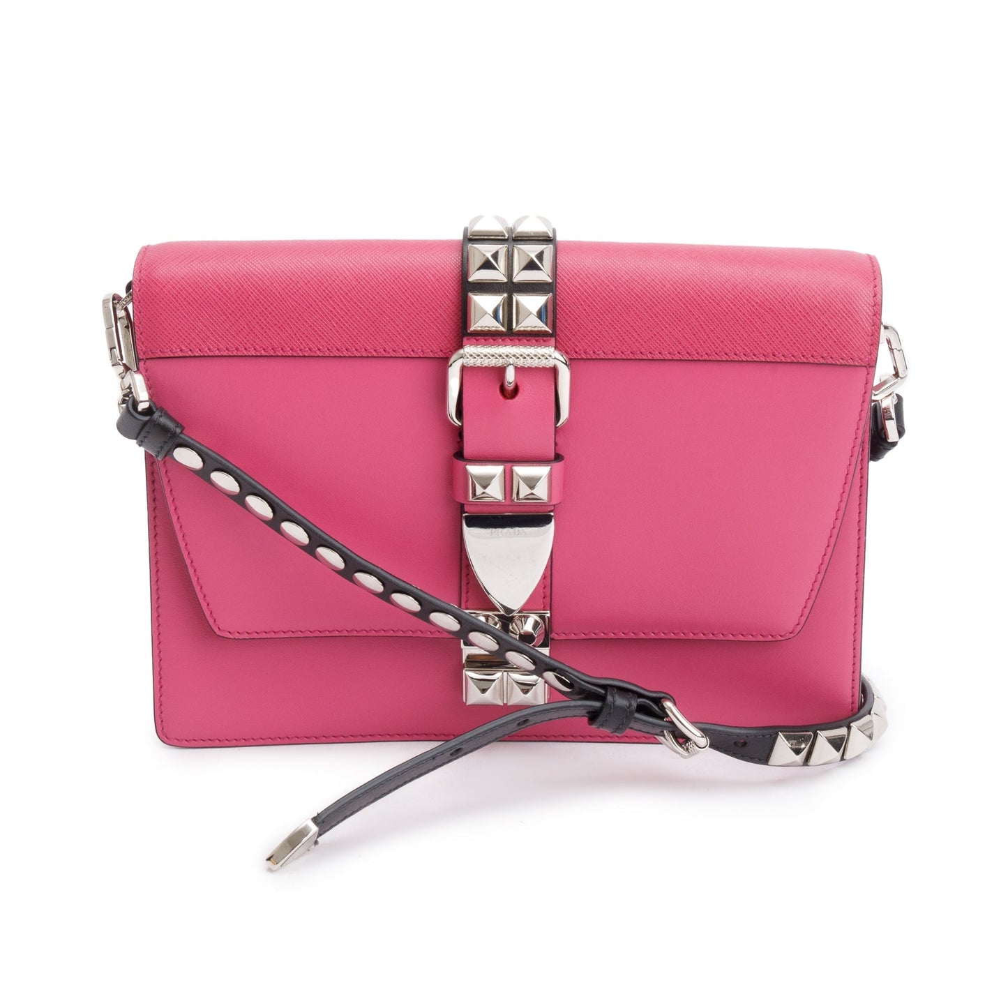 Prada Pink Saffiano City Calf Leather Elektra Bag