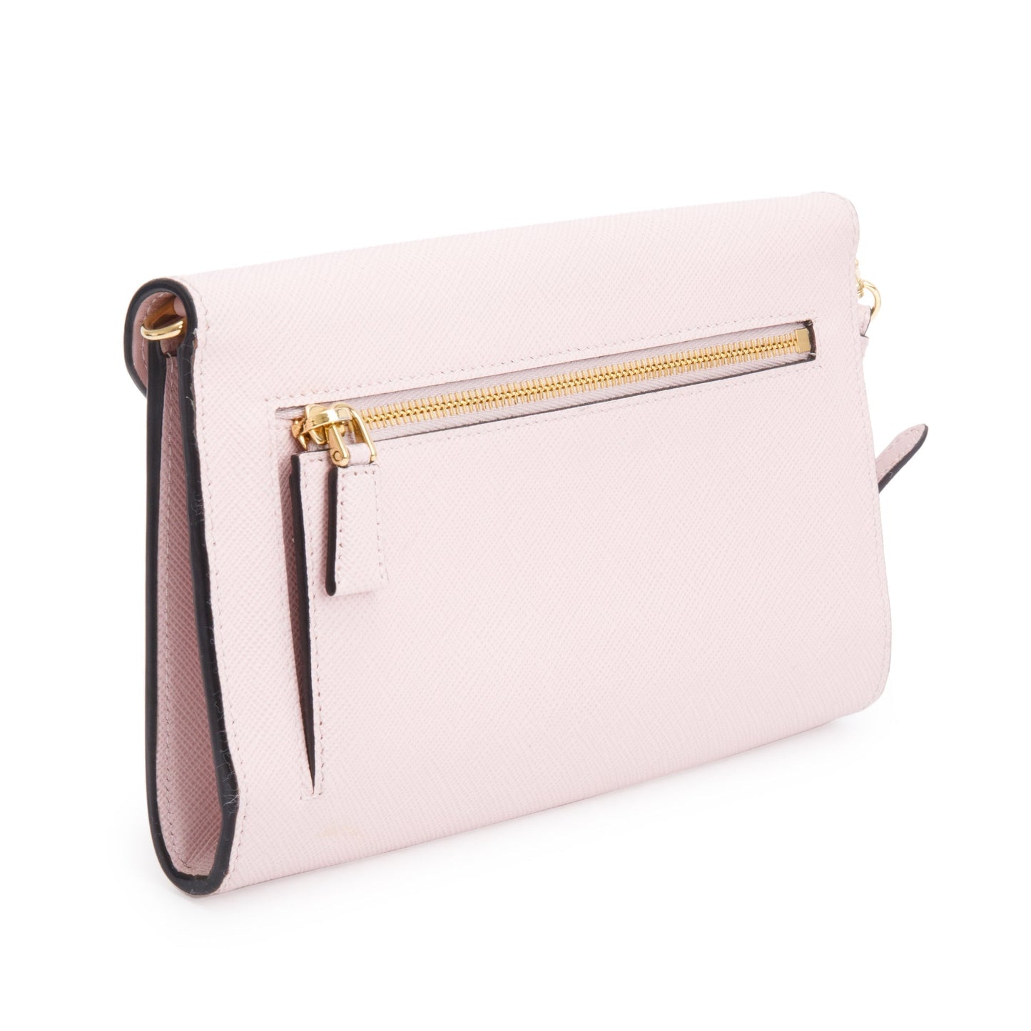 Prada Pink Saffiano Envelope Wristlet Clutch