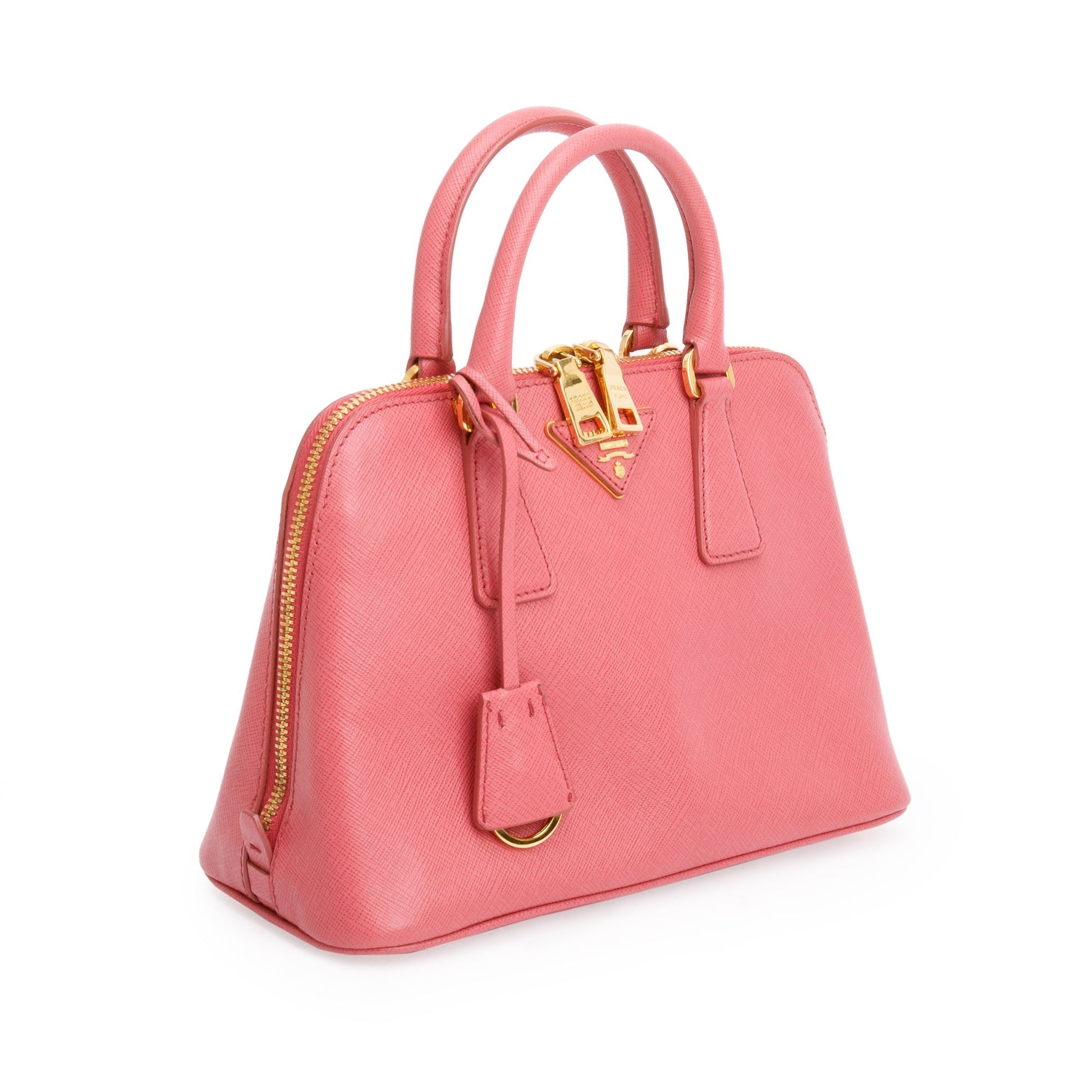 Prada Pink Saffiano Lux Small Promenade Tote