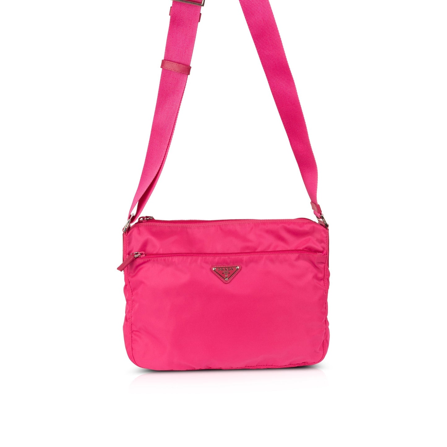 Prada Pink Tessuto Nylon Vela Messenger Bag