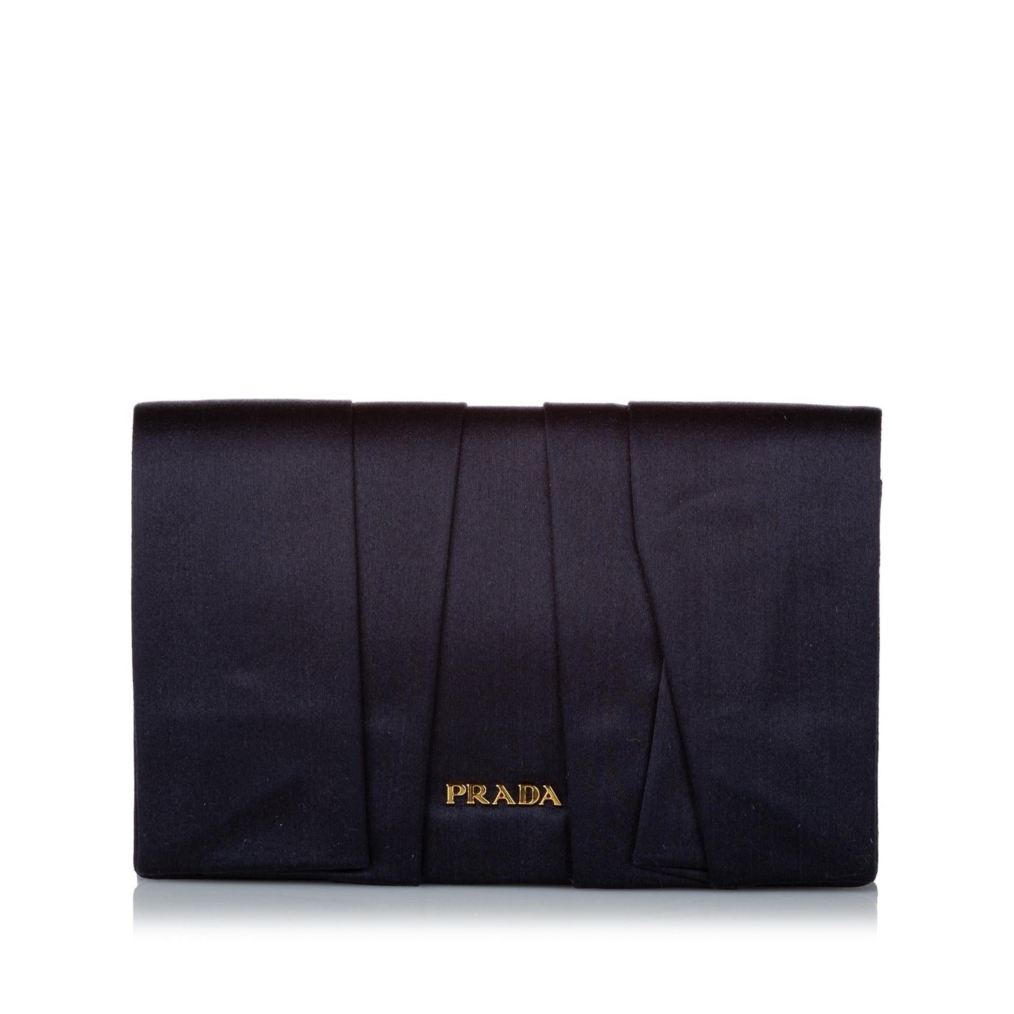 Prada Pleated Satin Clutch Bag (SHG-31019)
