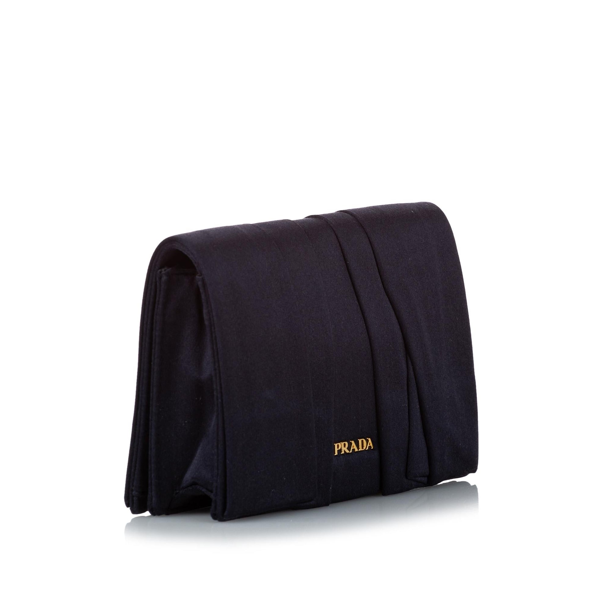 Prada Pleated Satin Clutch Bag (SHG-31019)