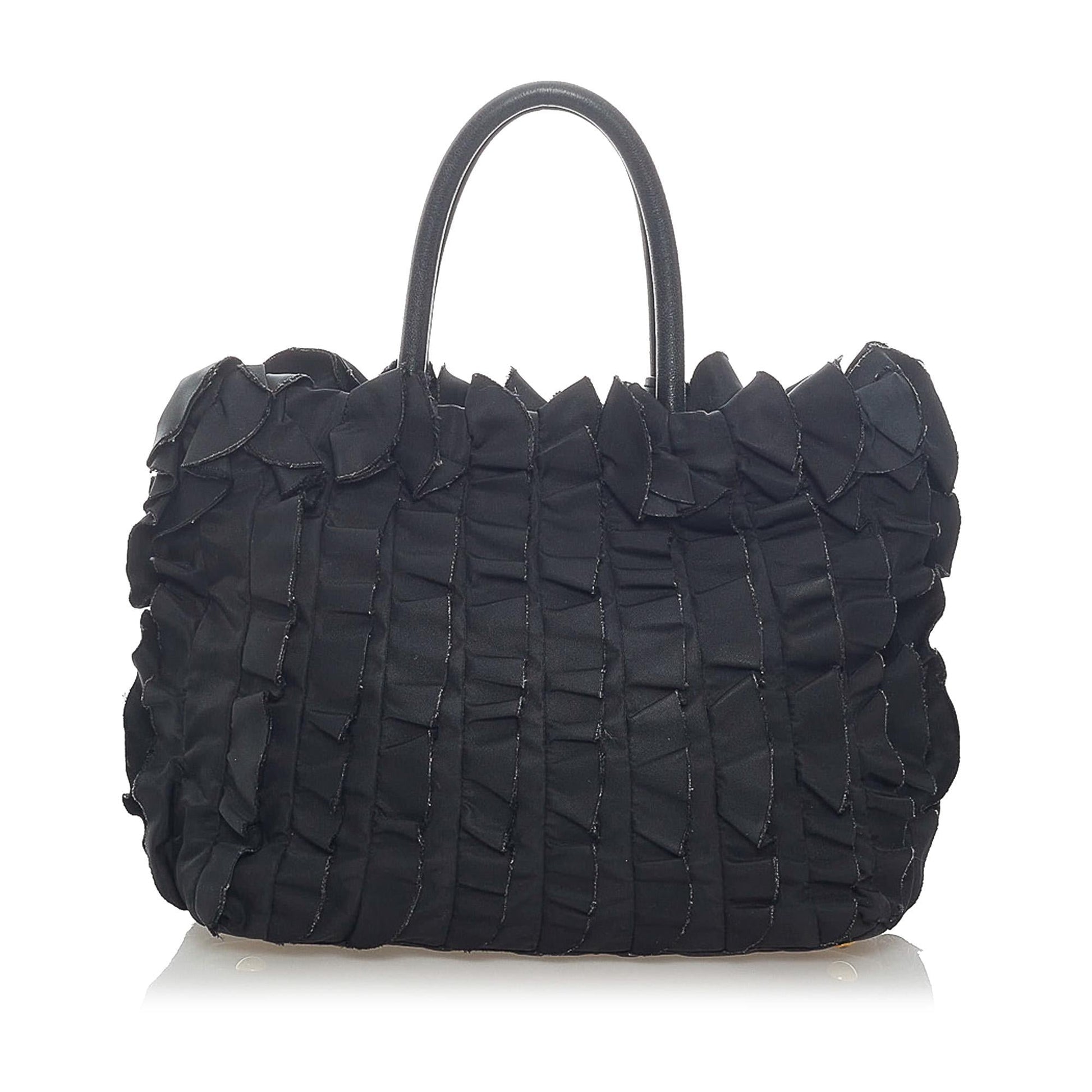 Prada Pleated Tessuto Tote Bag (SHG-33278)
