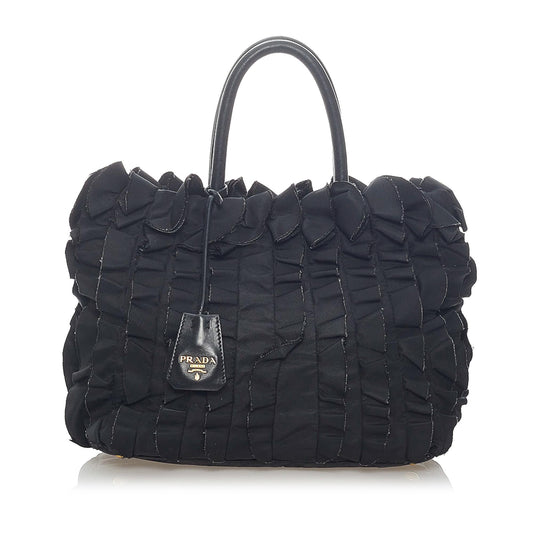 Prada Pleated Tessuto Tote Bag (SHG-33278)