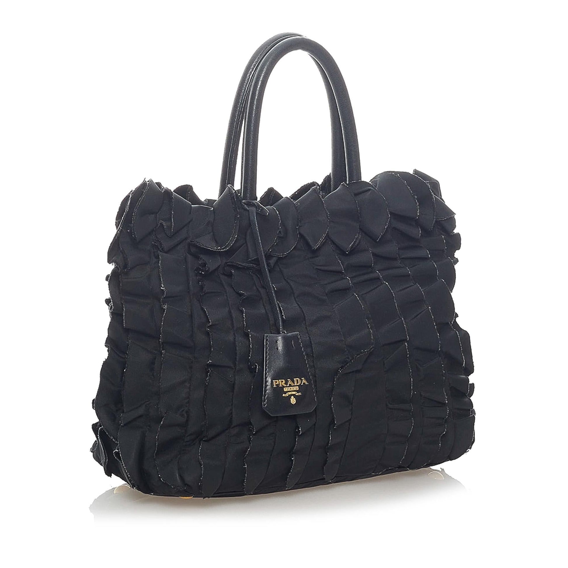 Prada Pleated Tessuto Tote Bag (SHG-33278)