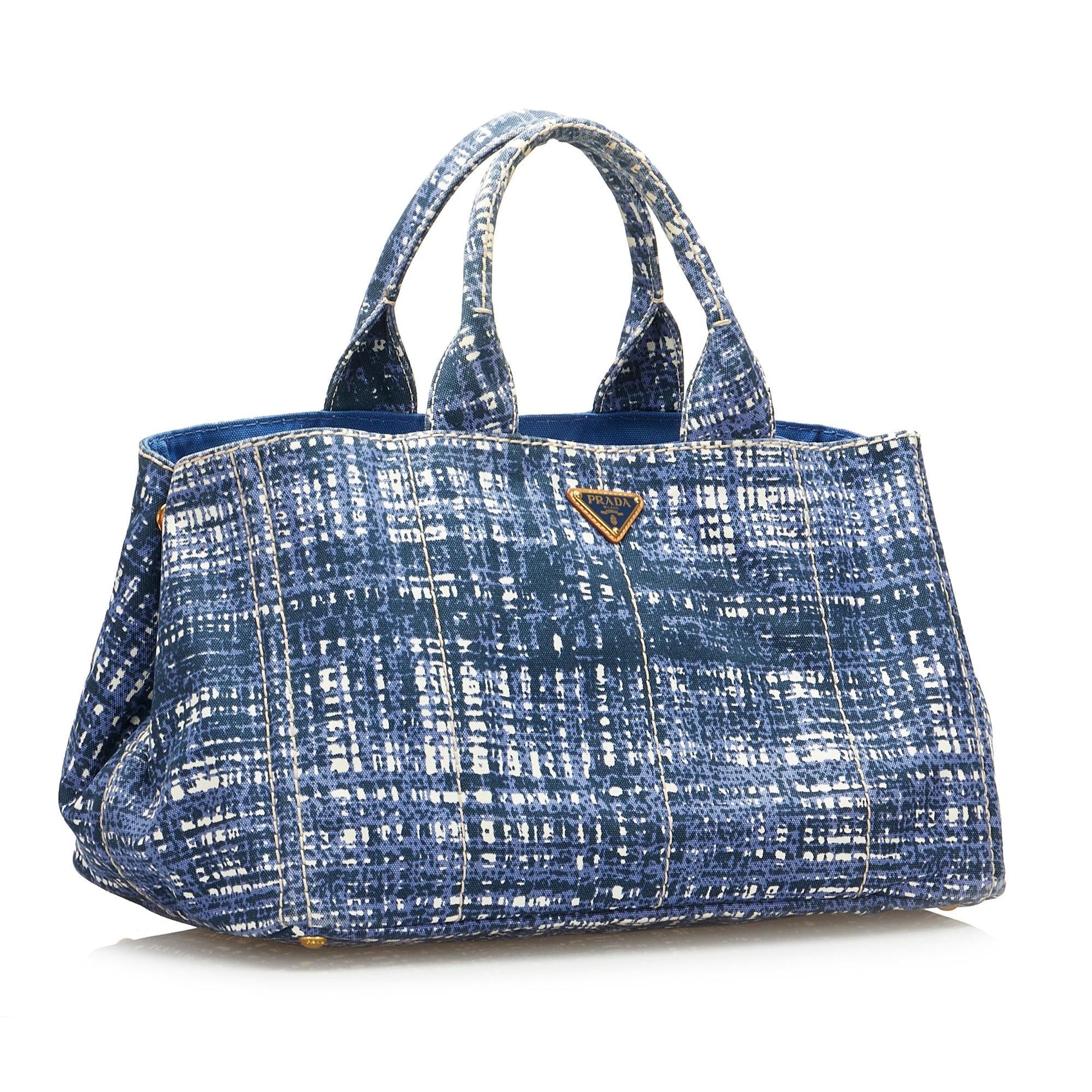 Prada Printed Canapa Handbag (SHG-G6BSFq)