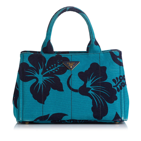 Prada Printed Canapa Satchel (SHG-36671)